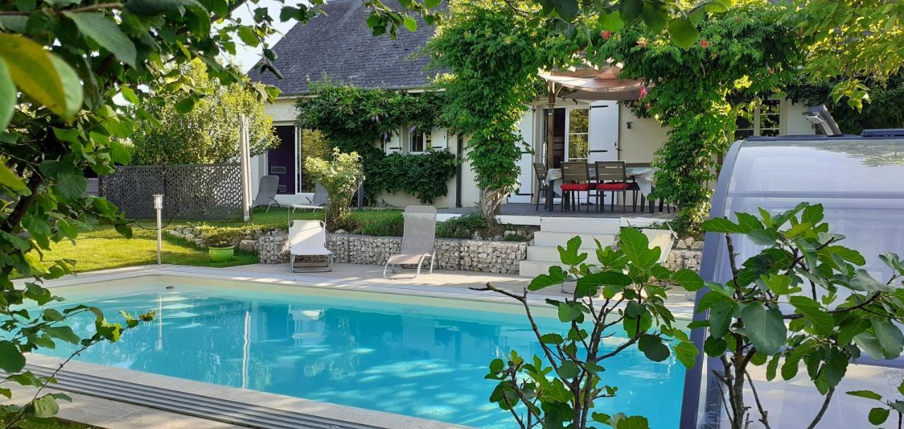 Au Coeur Du Bien-Etre, Chalet Avec Piscine Chauffee Et Couverte, Spa, Sauna, Massages Monteaux المظهر الخارجي الصورة