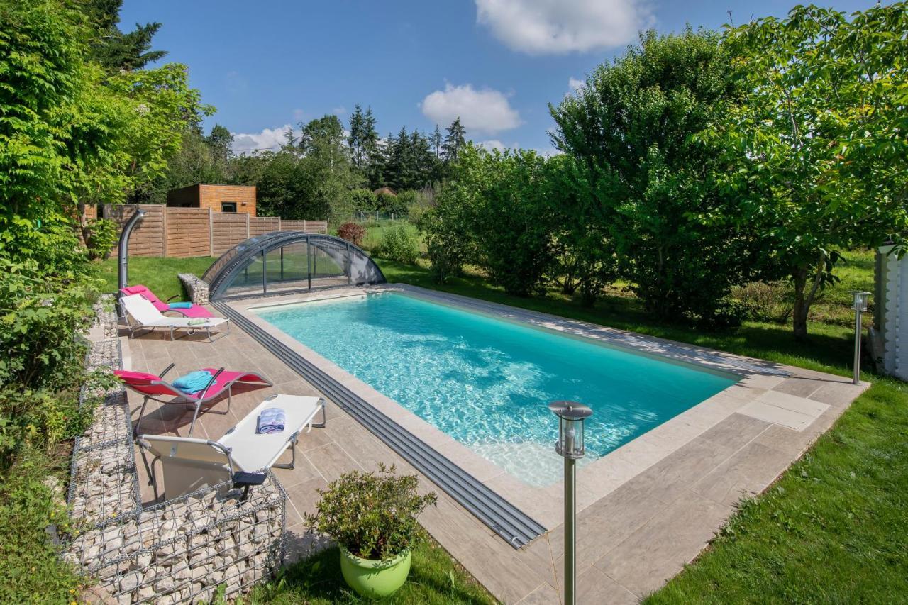 Au Coeur Du Bien-Etre, Chalet Avec Piscine Chauffee Et Couverte, Spa, Sauna, Massages Monteaux المظهر الخارجي الصورة
